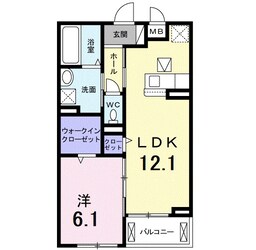 星田駅 徒歩7分 1階の物件間取画像